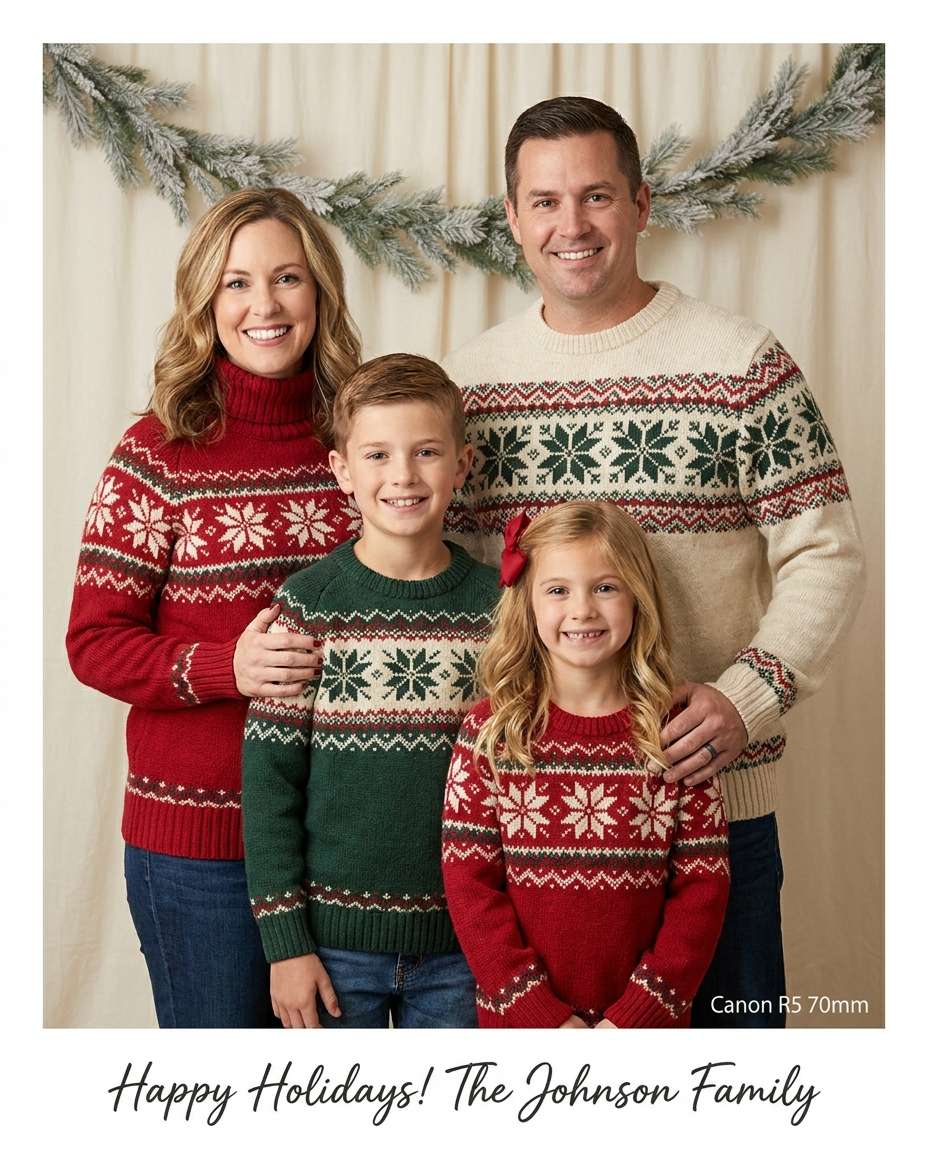 family photo card look photo