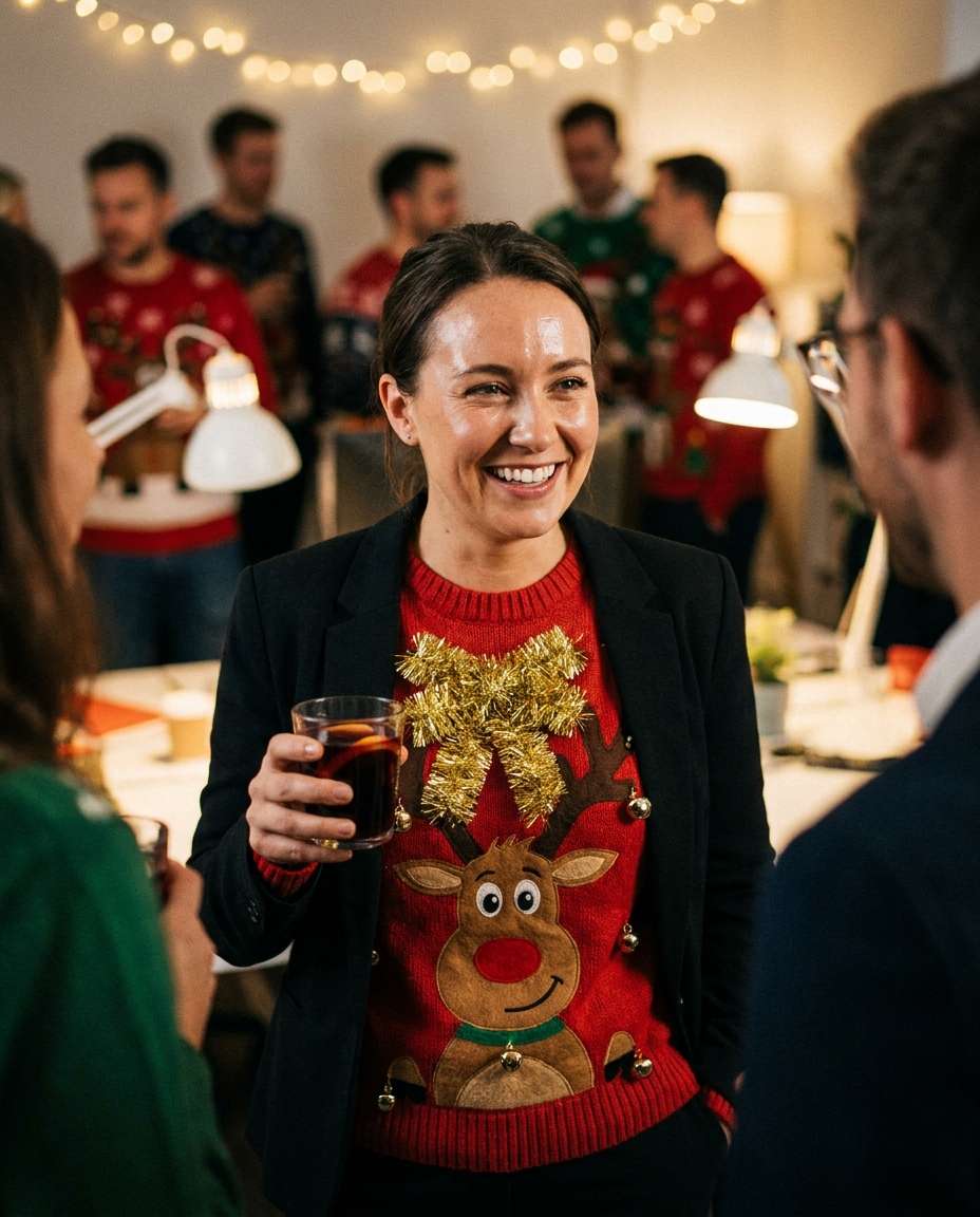 office party candid photo