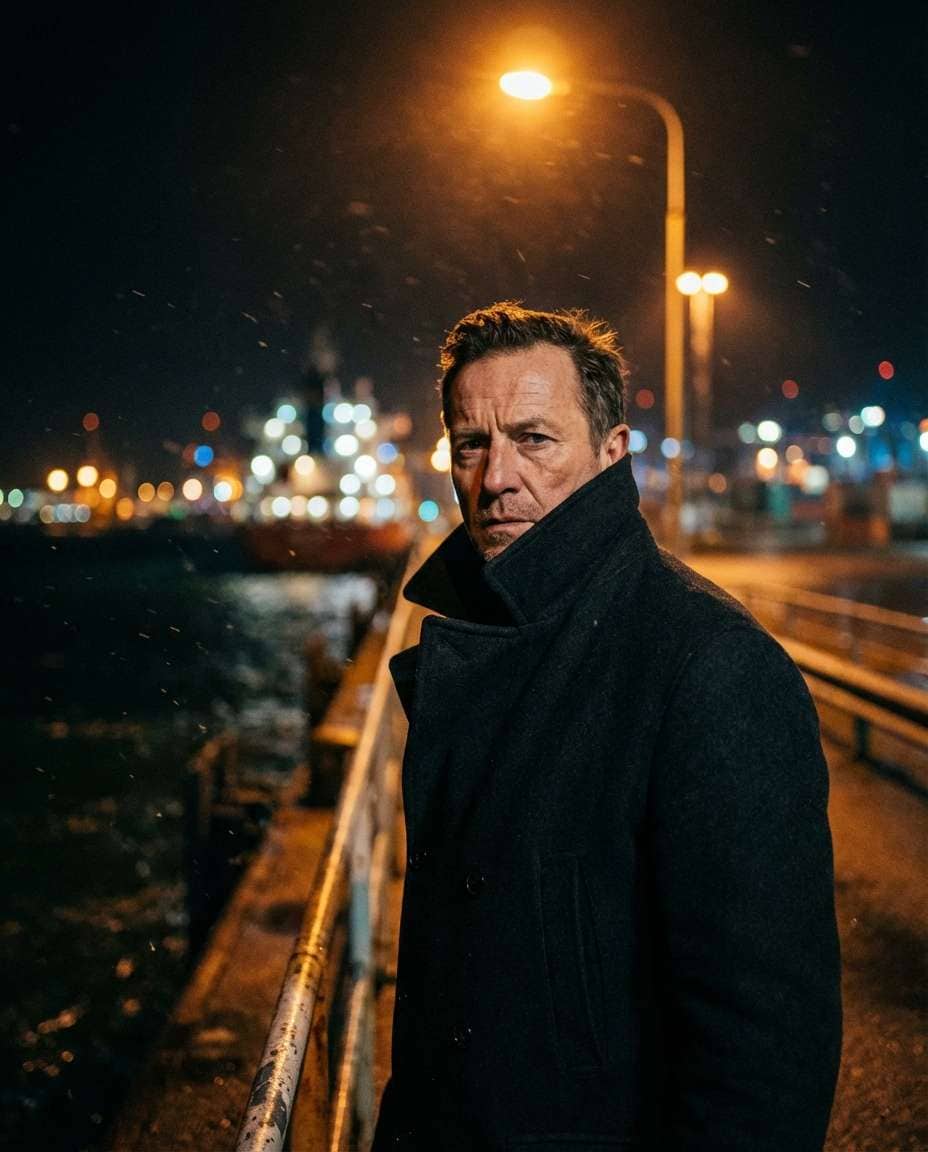 harbor night wind photo