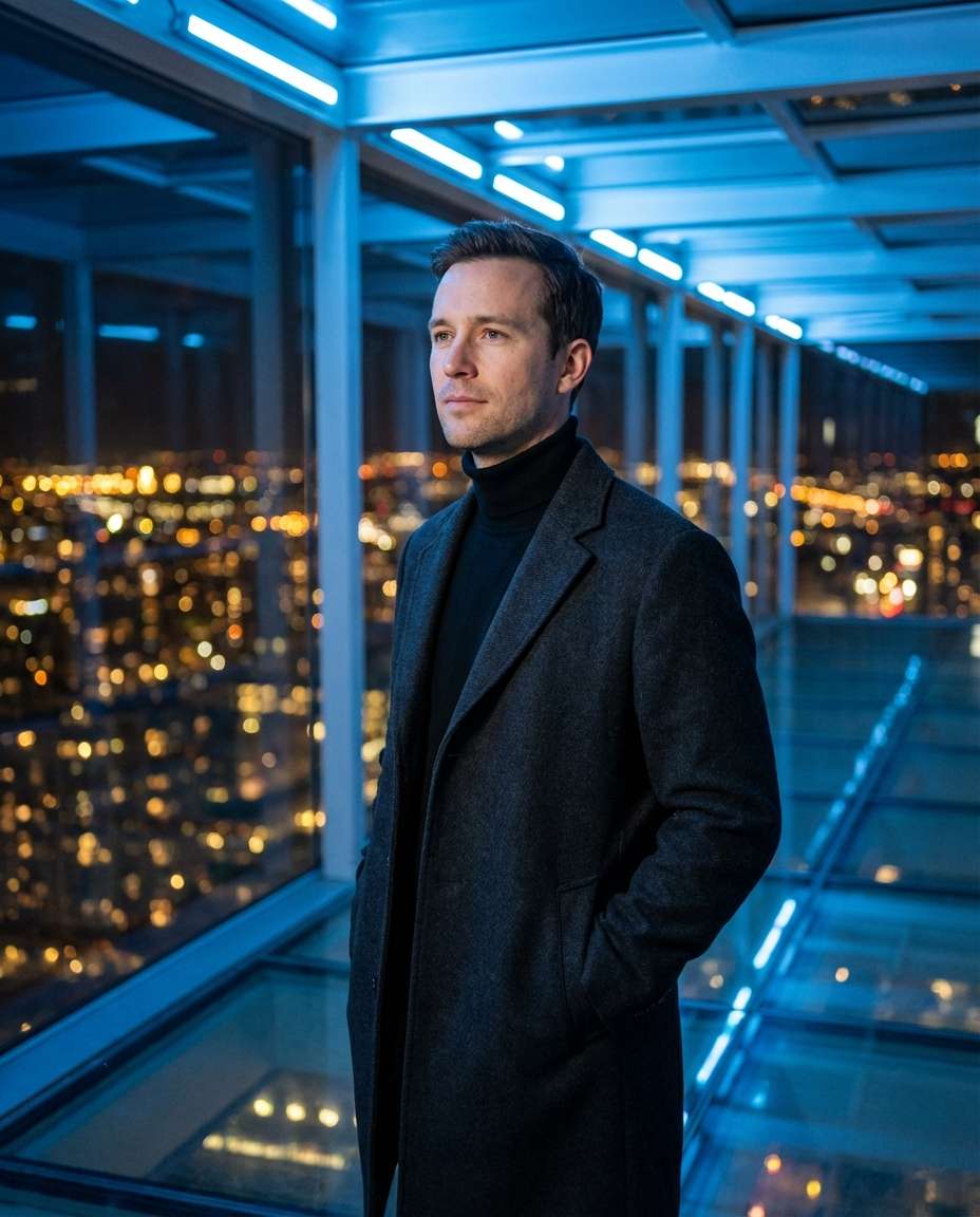 skybridge blue hour photo