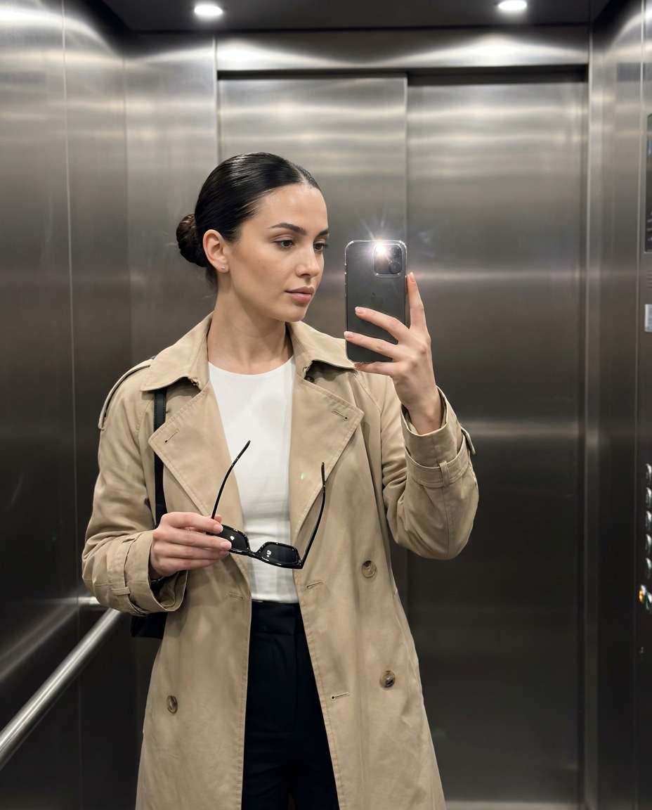 elevator mirror chic photo