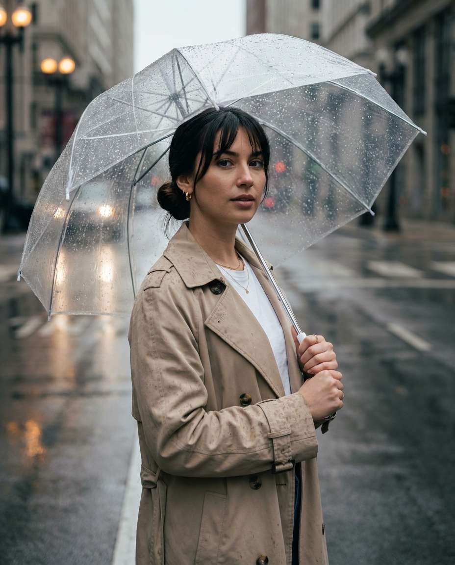 rainy day umbrella photo