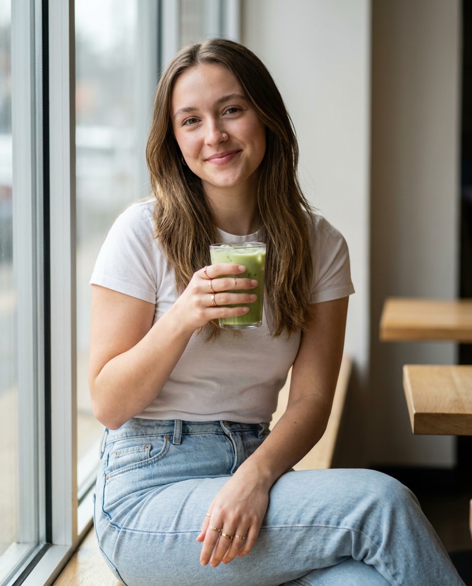 matcha cafe moment photo