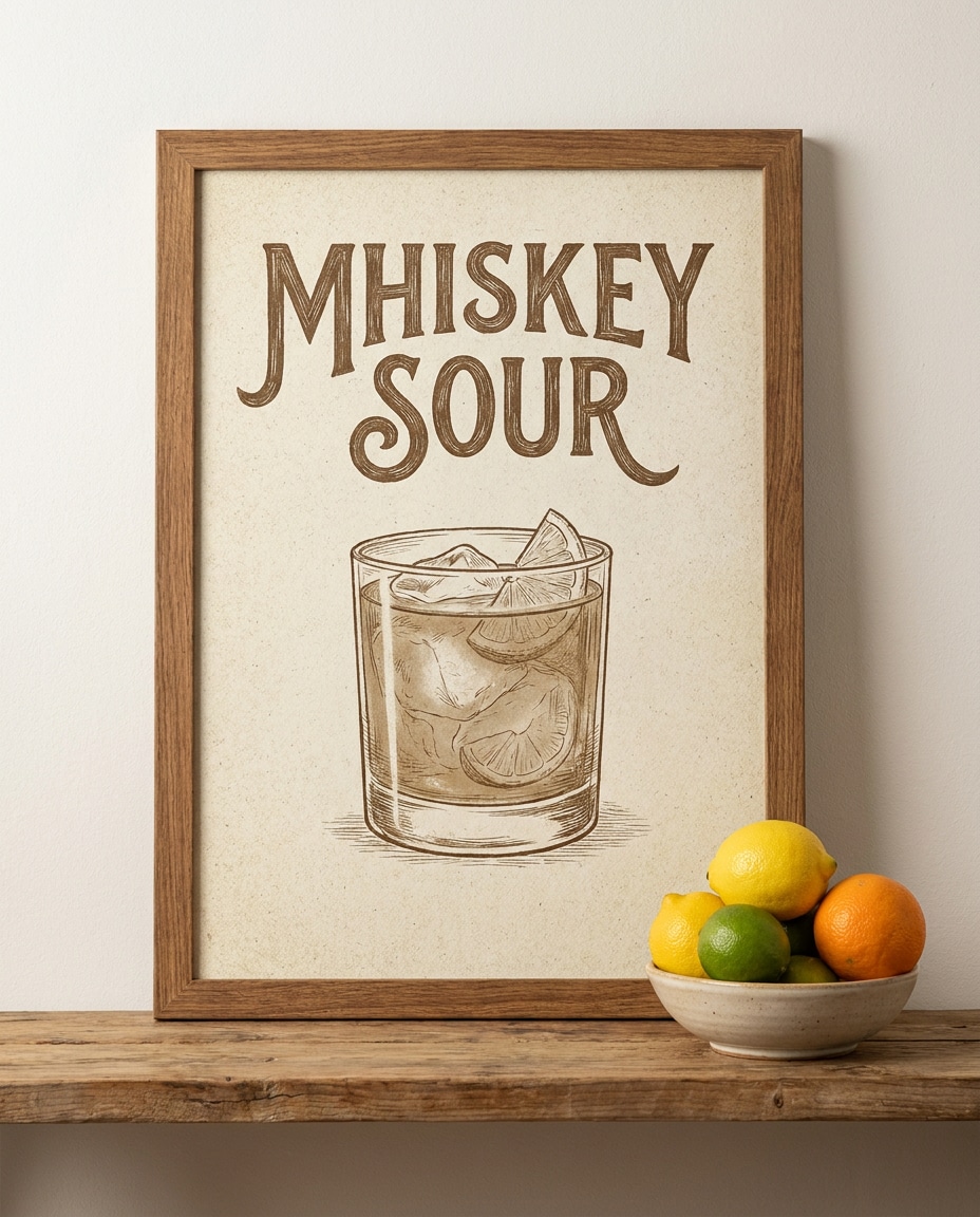 vintage film whiskey sour photo