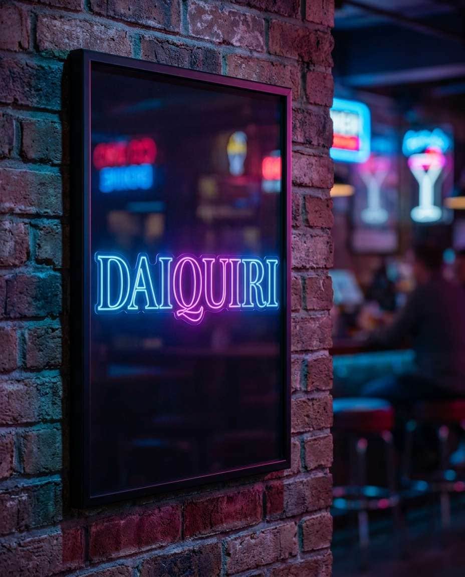 neon bar daiquiri photo