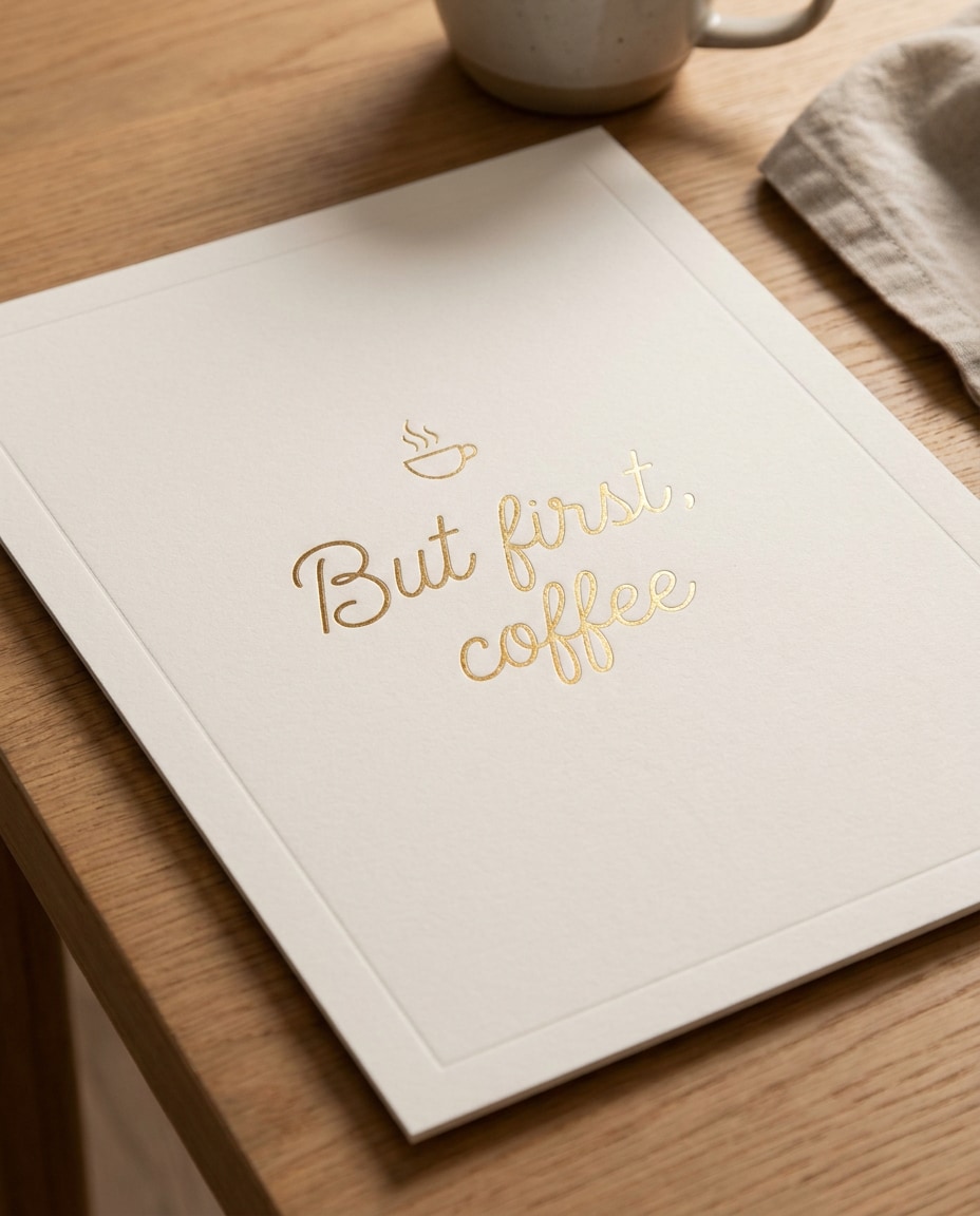 gold foil quote photo