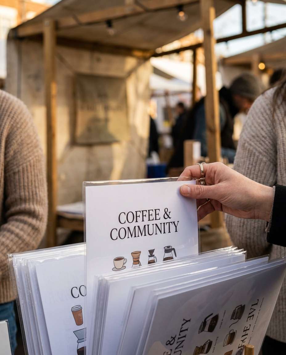 market booth art print photo