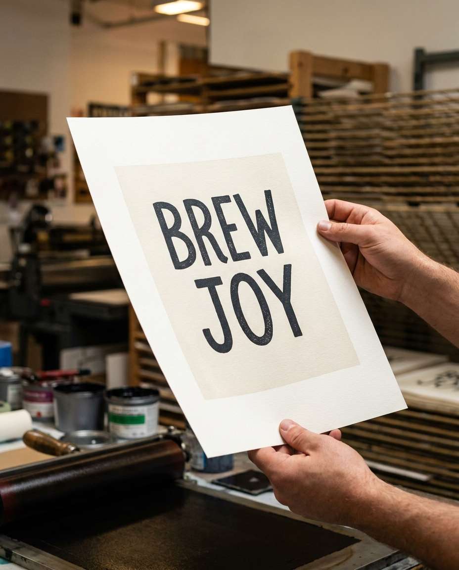 holding fresh prints photo