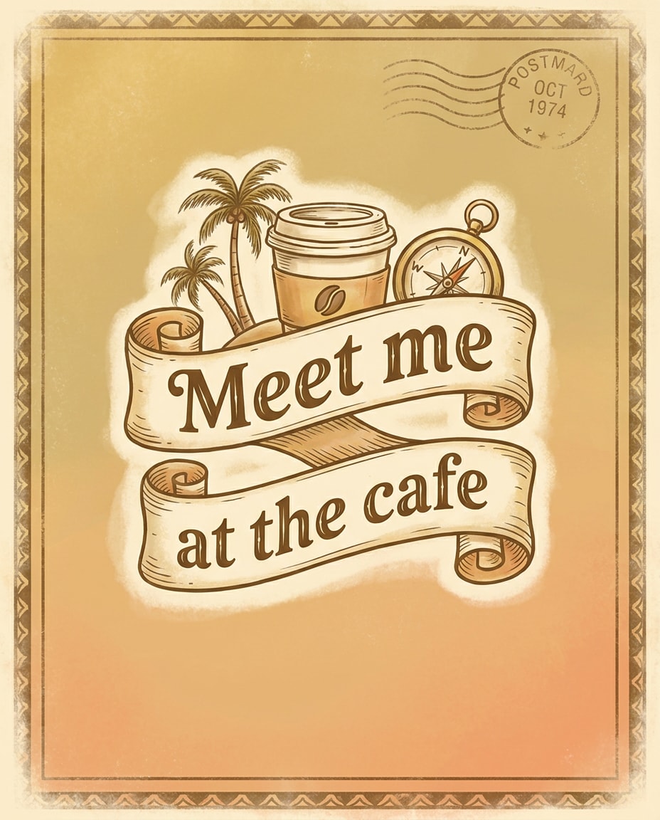 postcard cafe destination photo