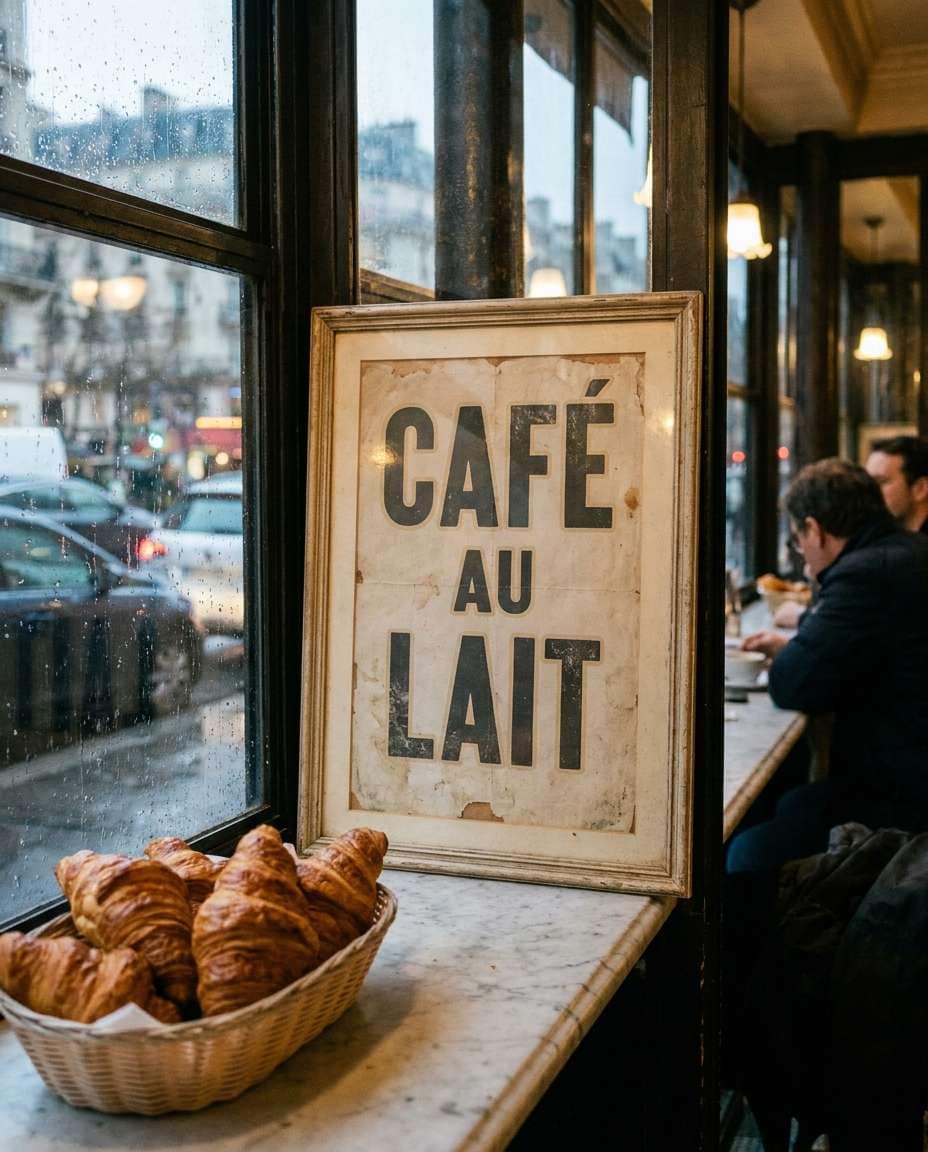 paris cafe frame scene photo