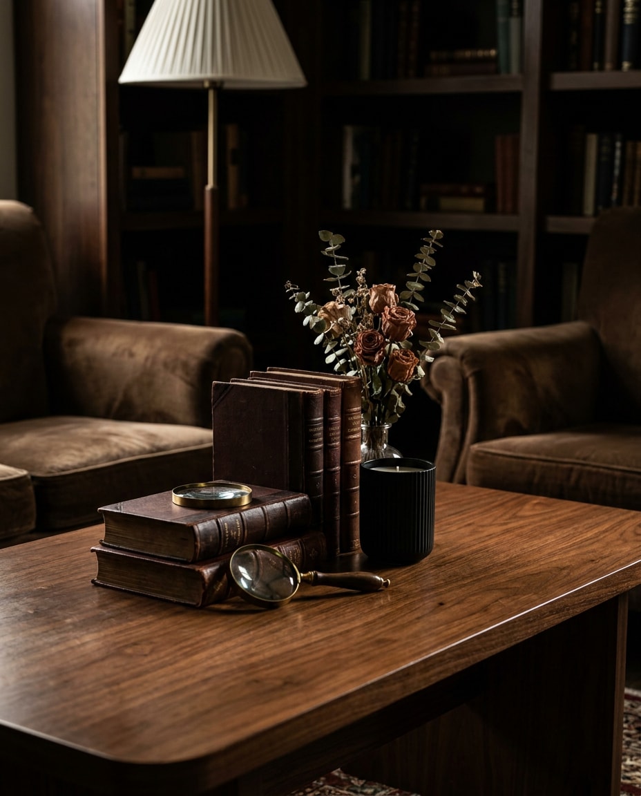 moody dark academia photo