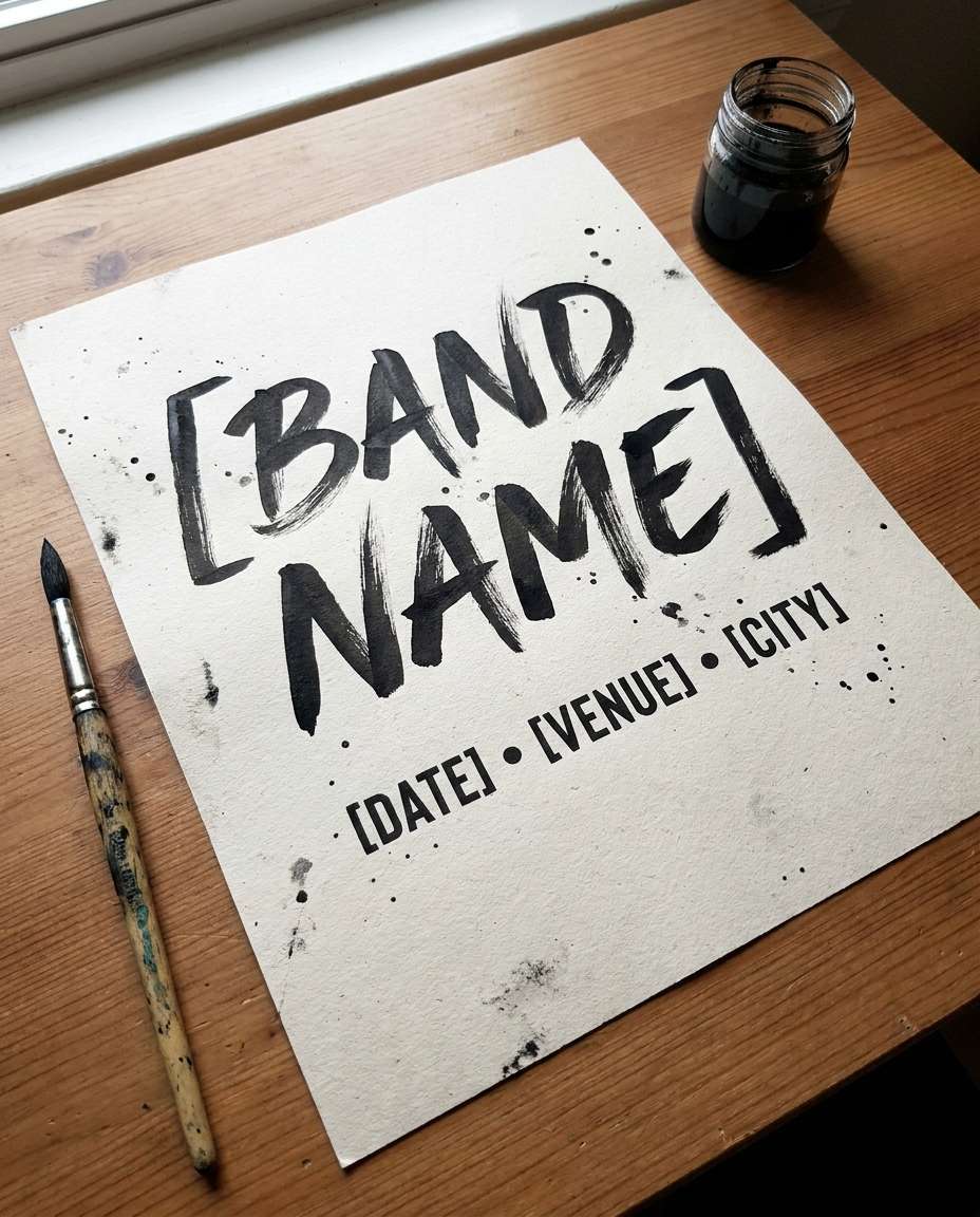 handlettered brush type photo