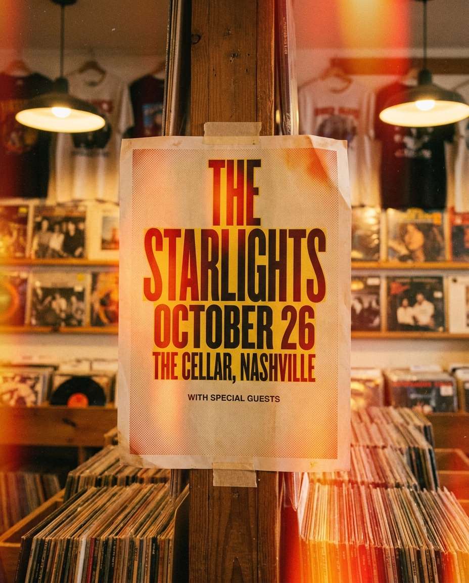 retro film gig flyer photo