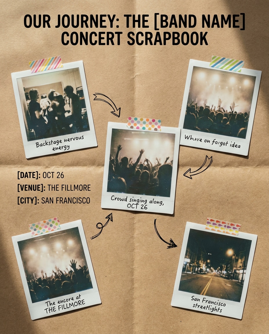polaroid scrapbook layout photo