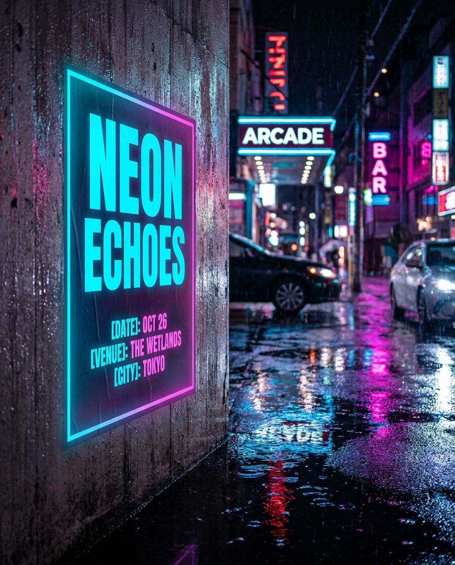 neon street night photo
