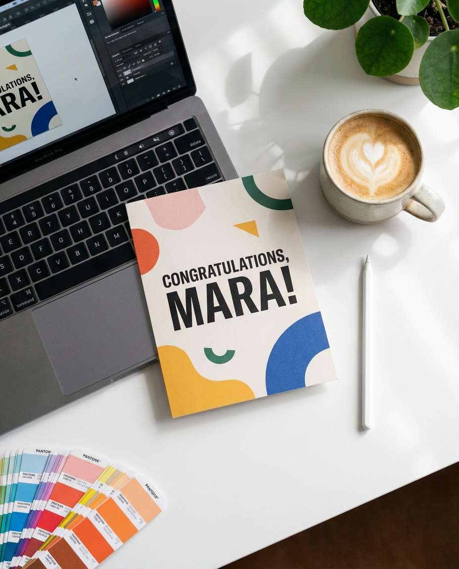 desk flat lay creator photo