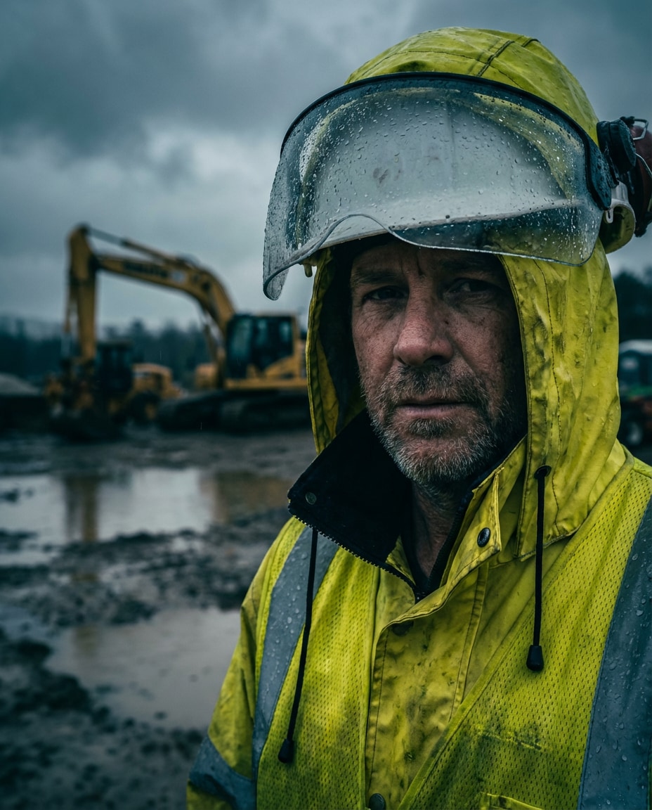 rainy day workwear photo