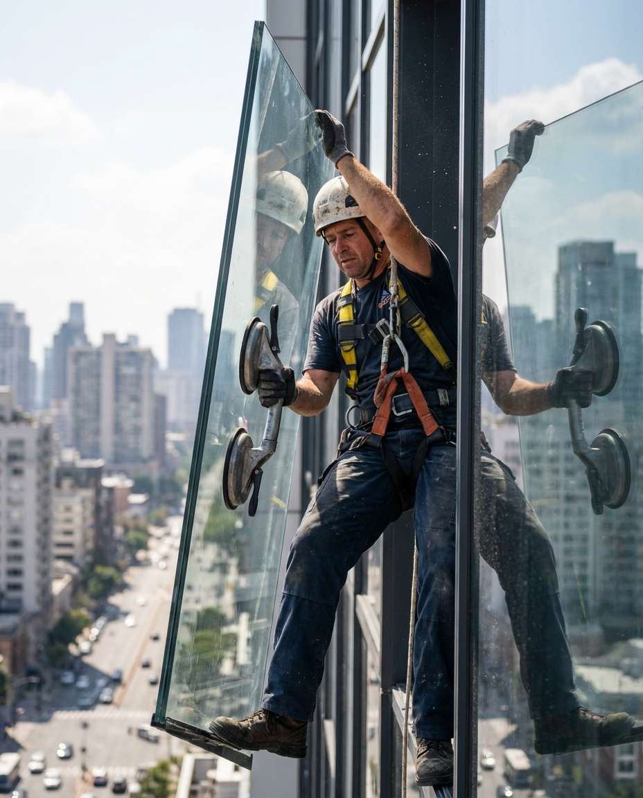 highrise window install photo