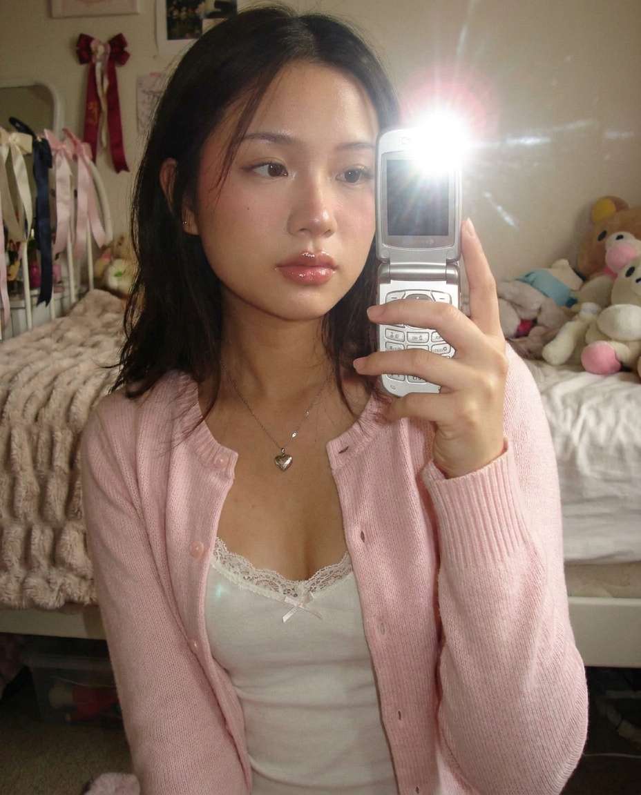 soft flash selfie photo