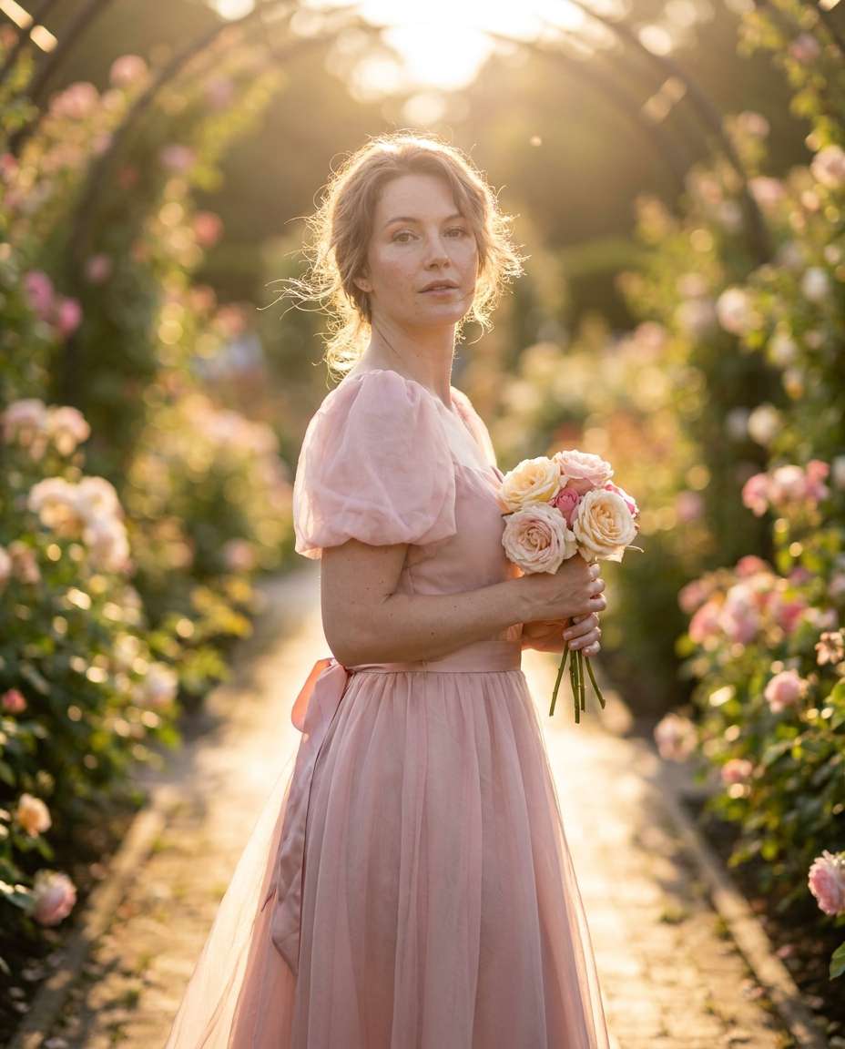 garden rose walk photo