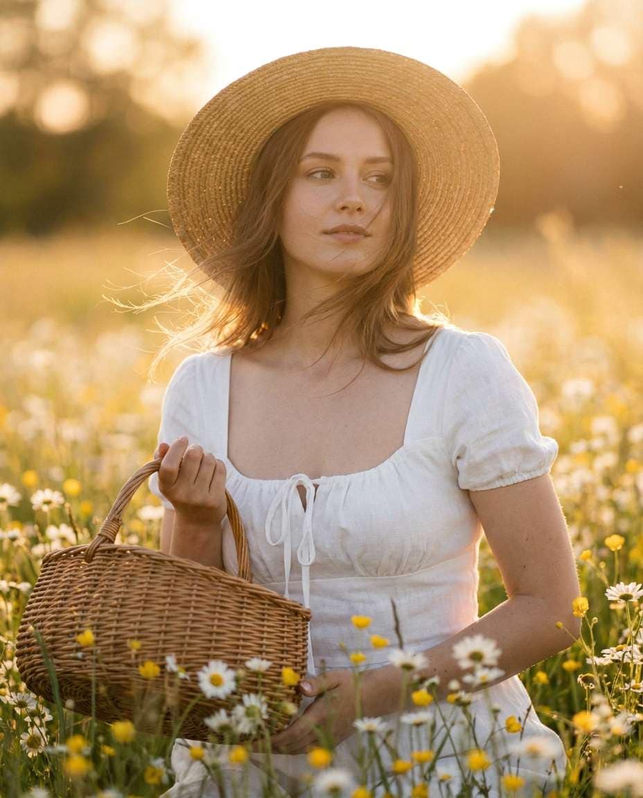 wildflower field portrait photo