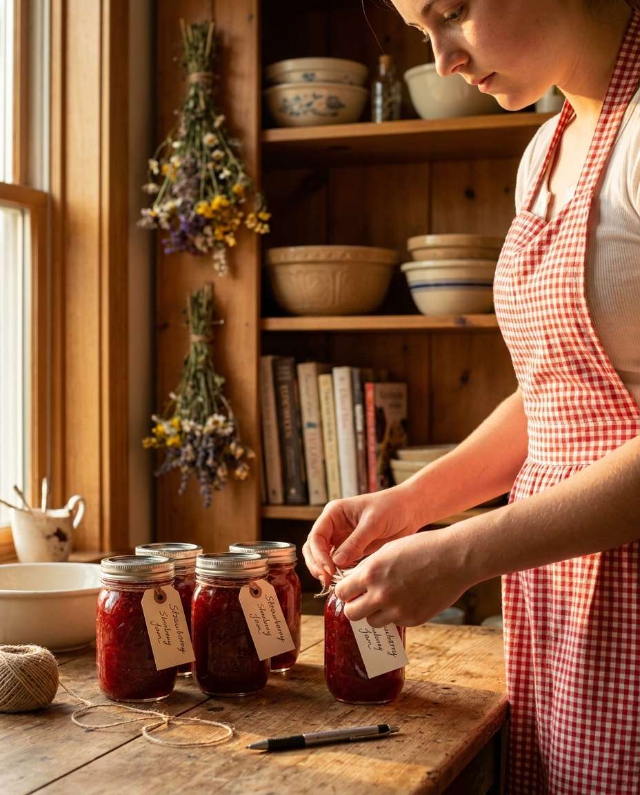 jam jar kitchen scene photo