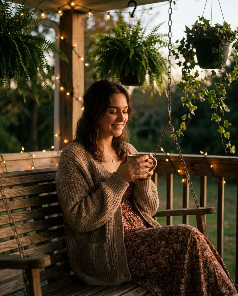 porch swing daydream photo