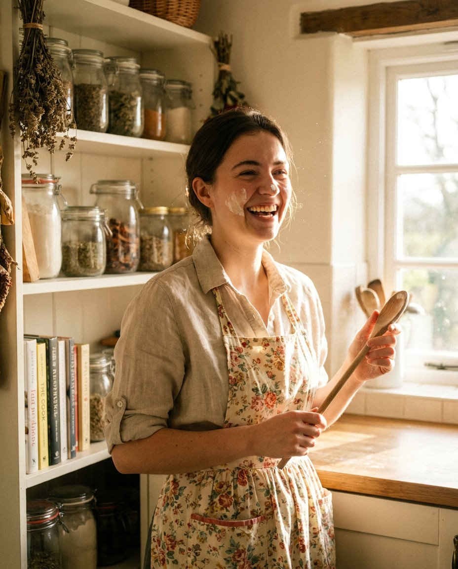 baking flour portrait photo