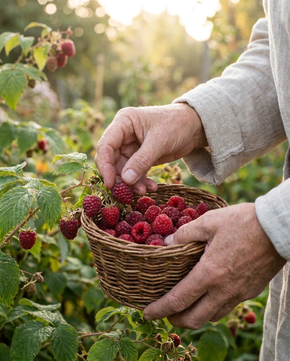 berry picking hands photo