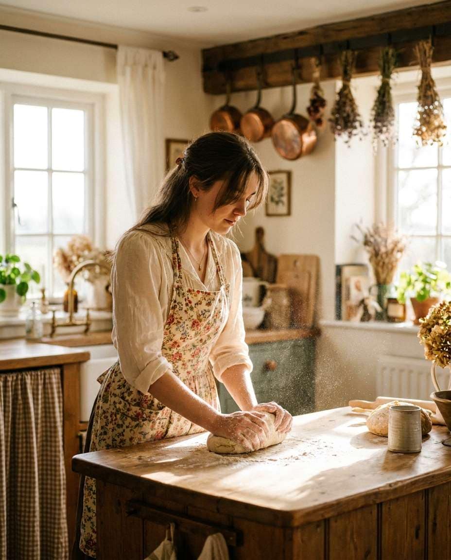 cottage kitchen baking photo