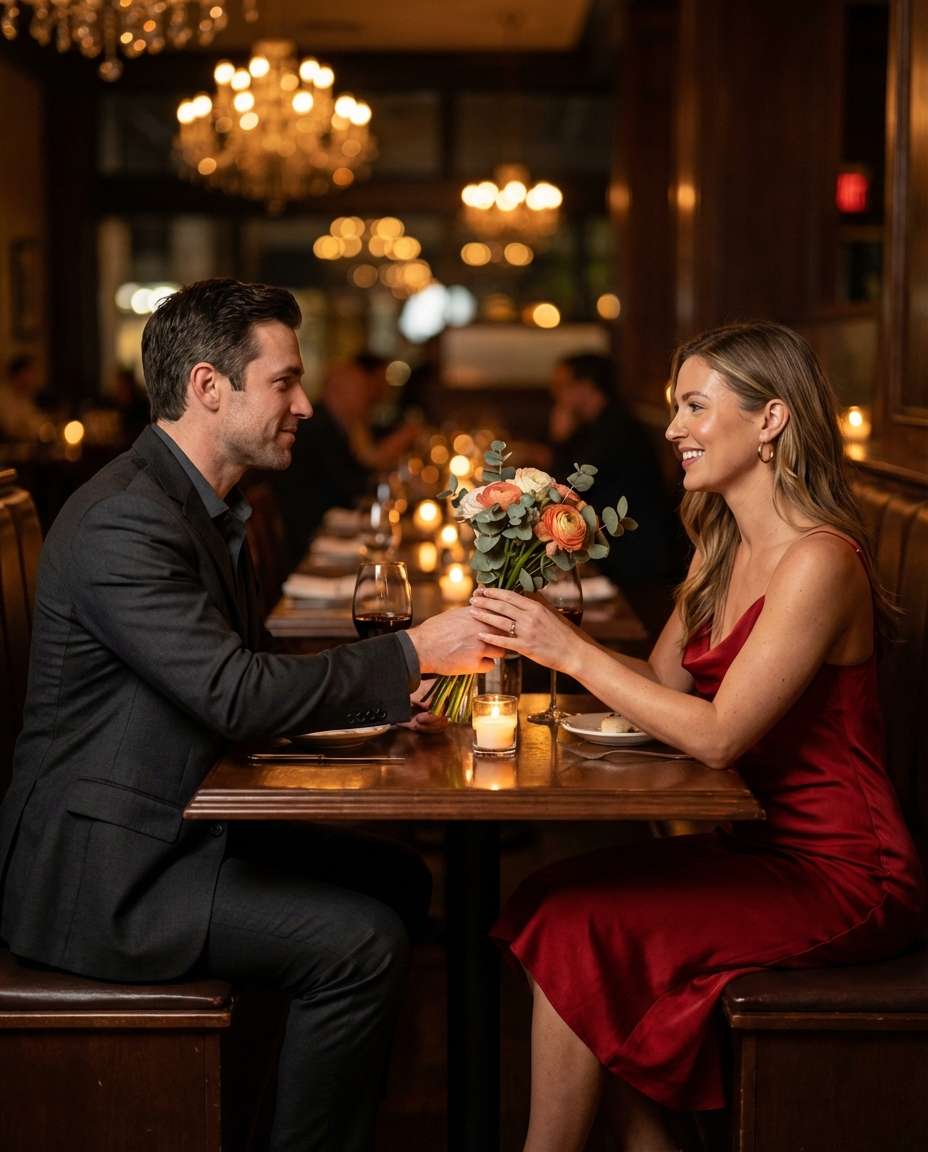 anniversary dinner flowers photo