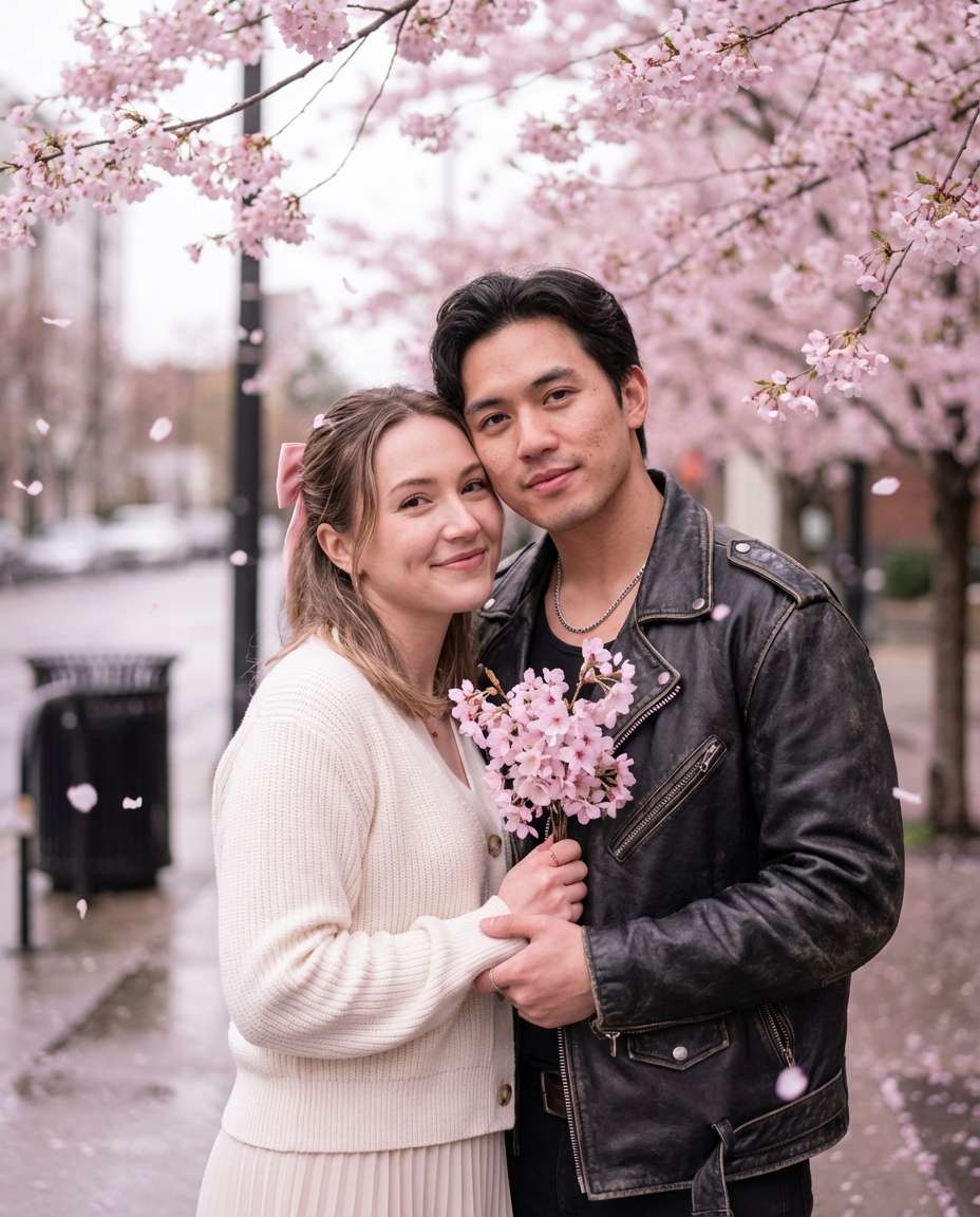 cherry blossom street date photo