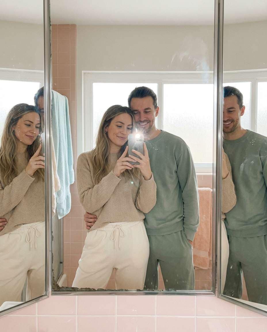 soft pastel bathroom photo