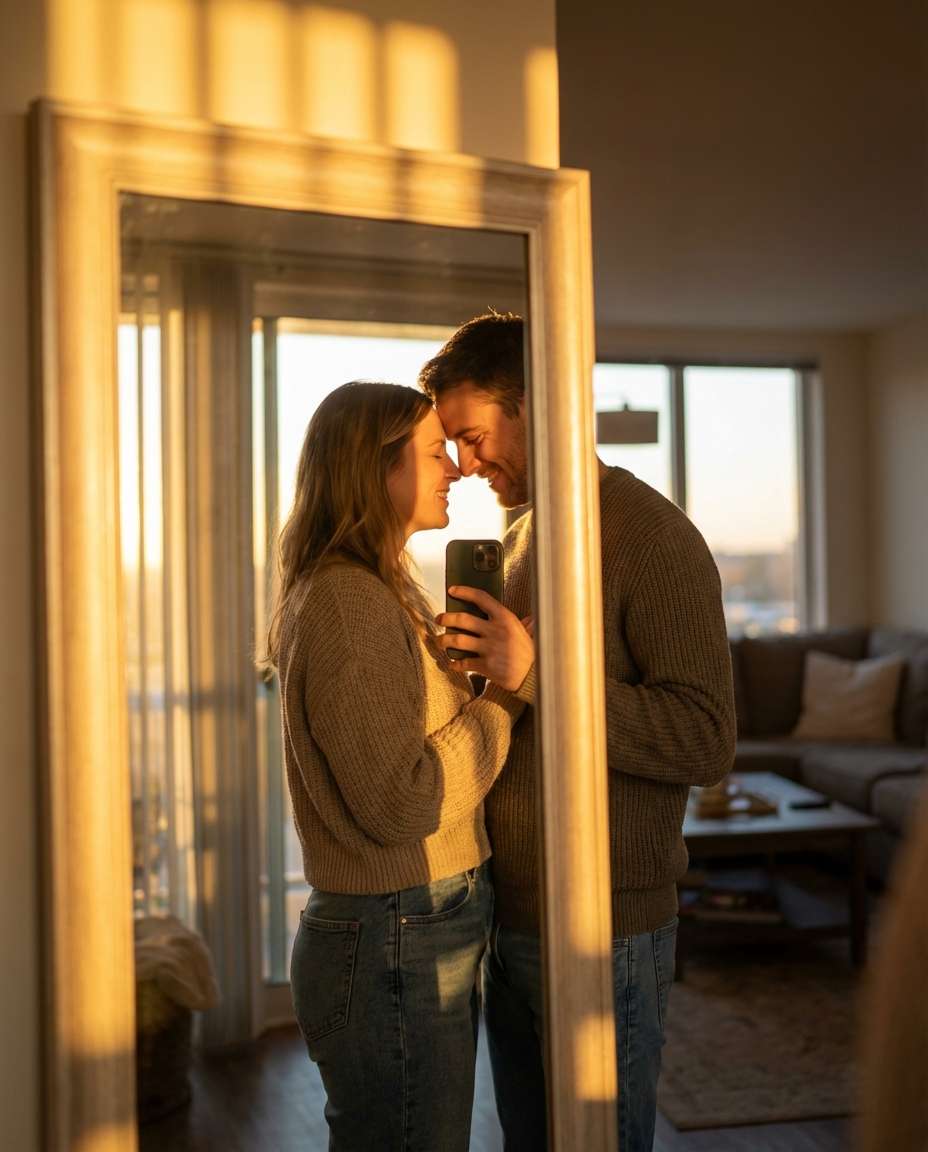 golden hour apartment photo