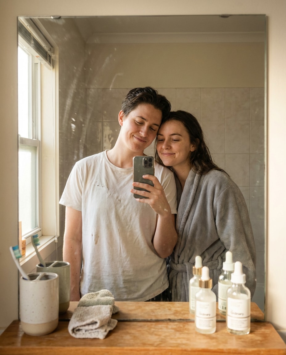 morning sink candid photo