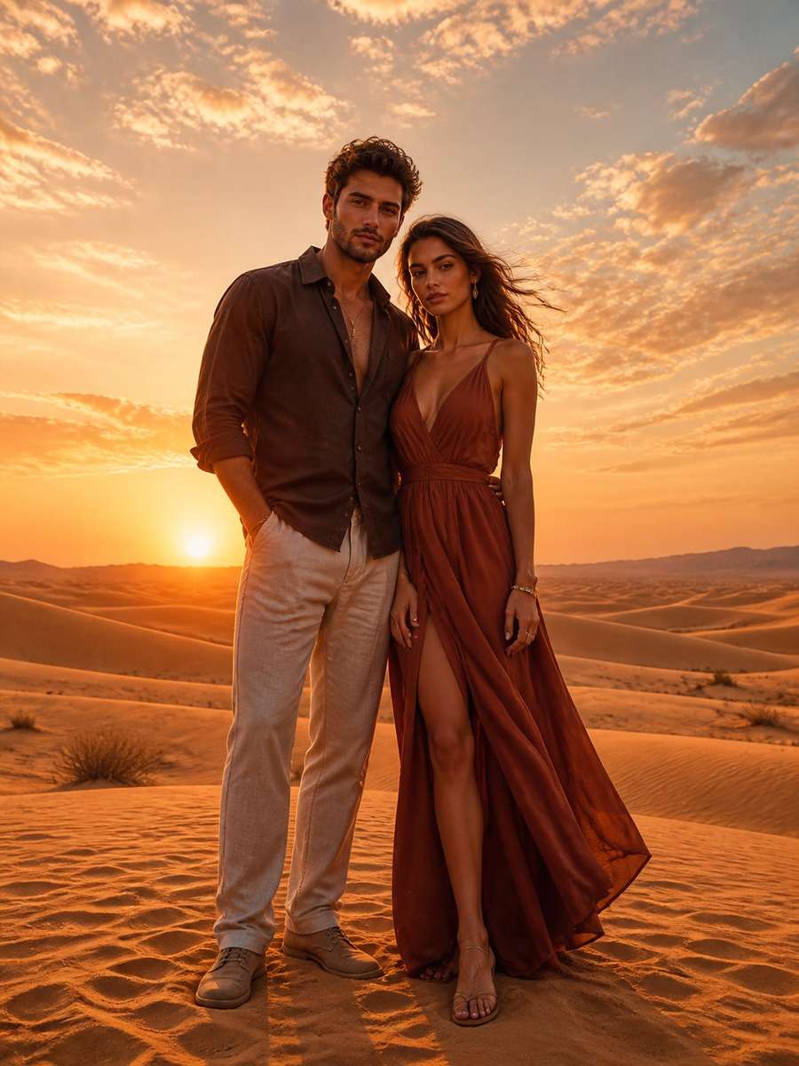 Desert Sunset Couple photo