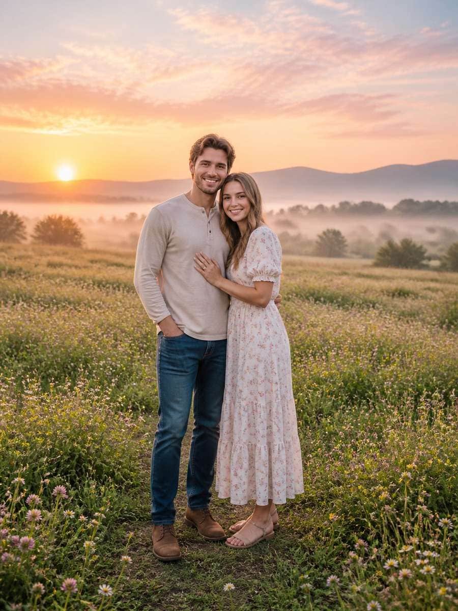 Sunrise Meadow Portrait photo