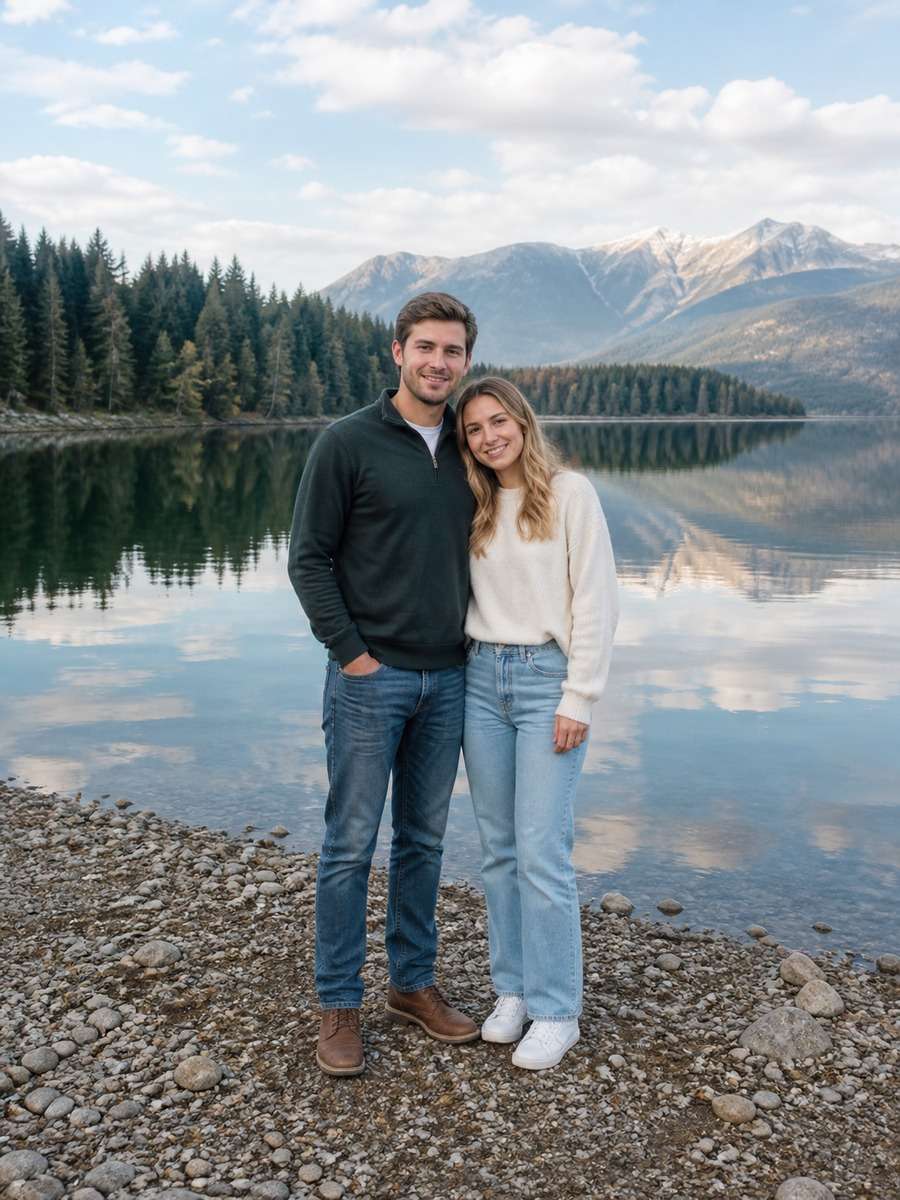 Lakeside Calm Portrait photo