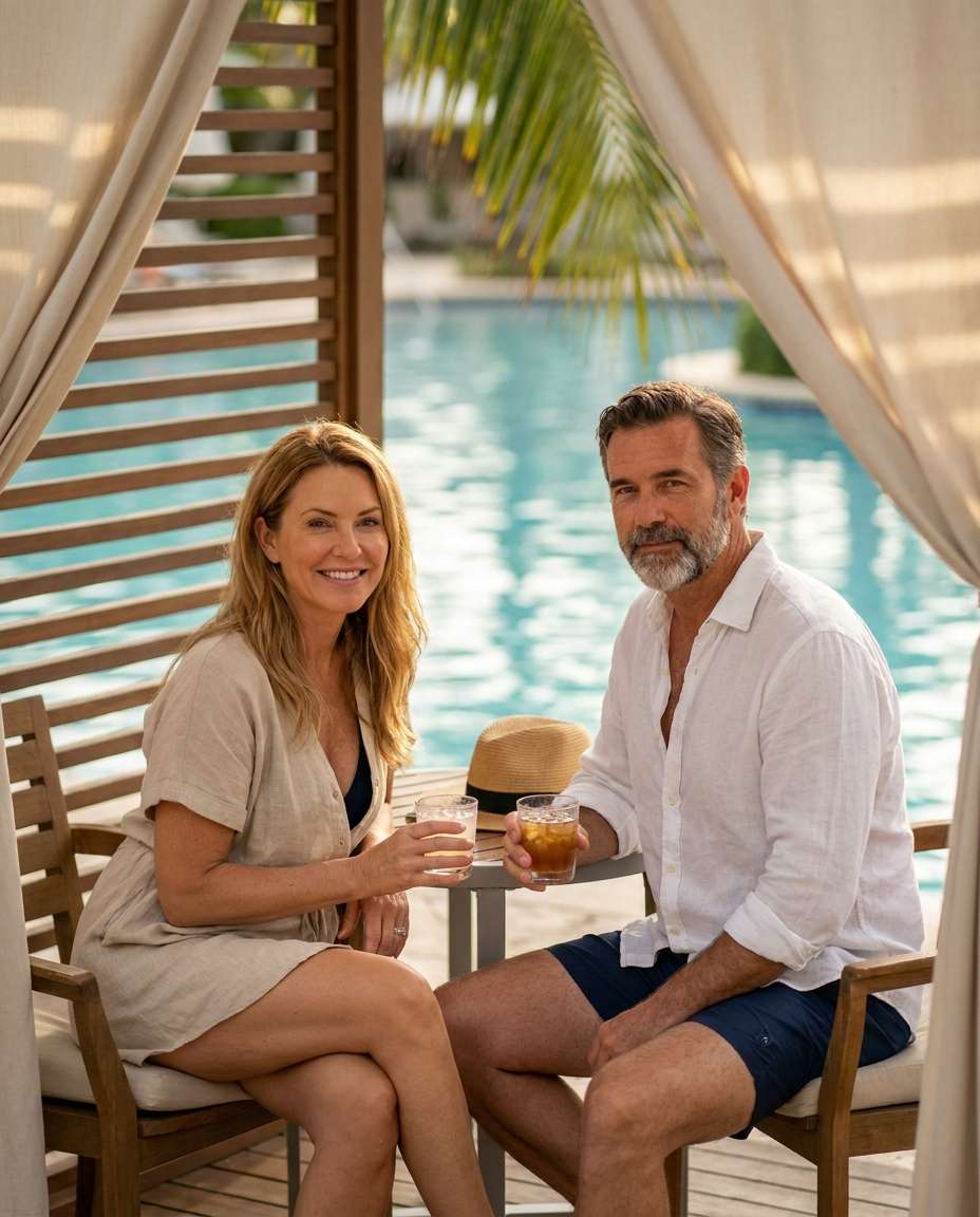 poolside shade glam photo