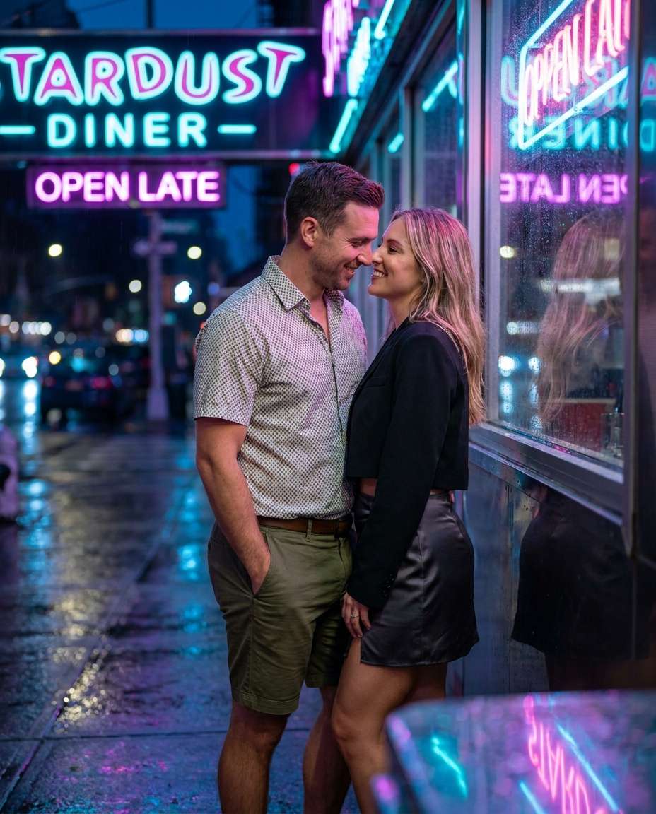 city night neon photo