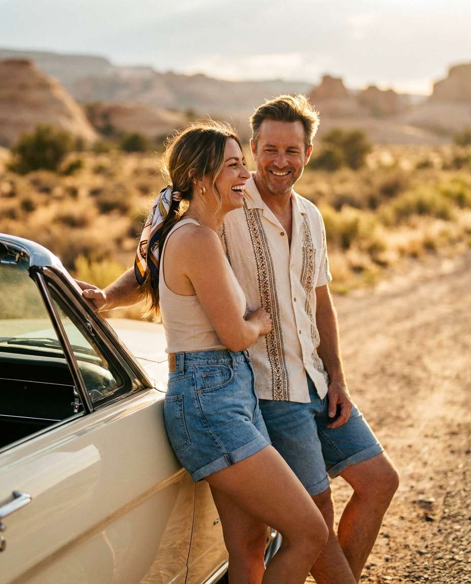 convertible road trip photo