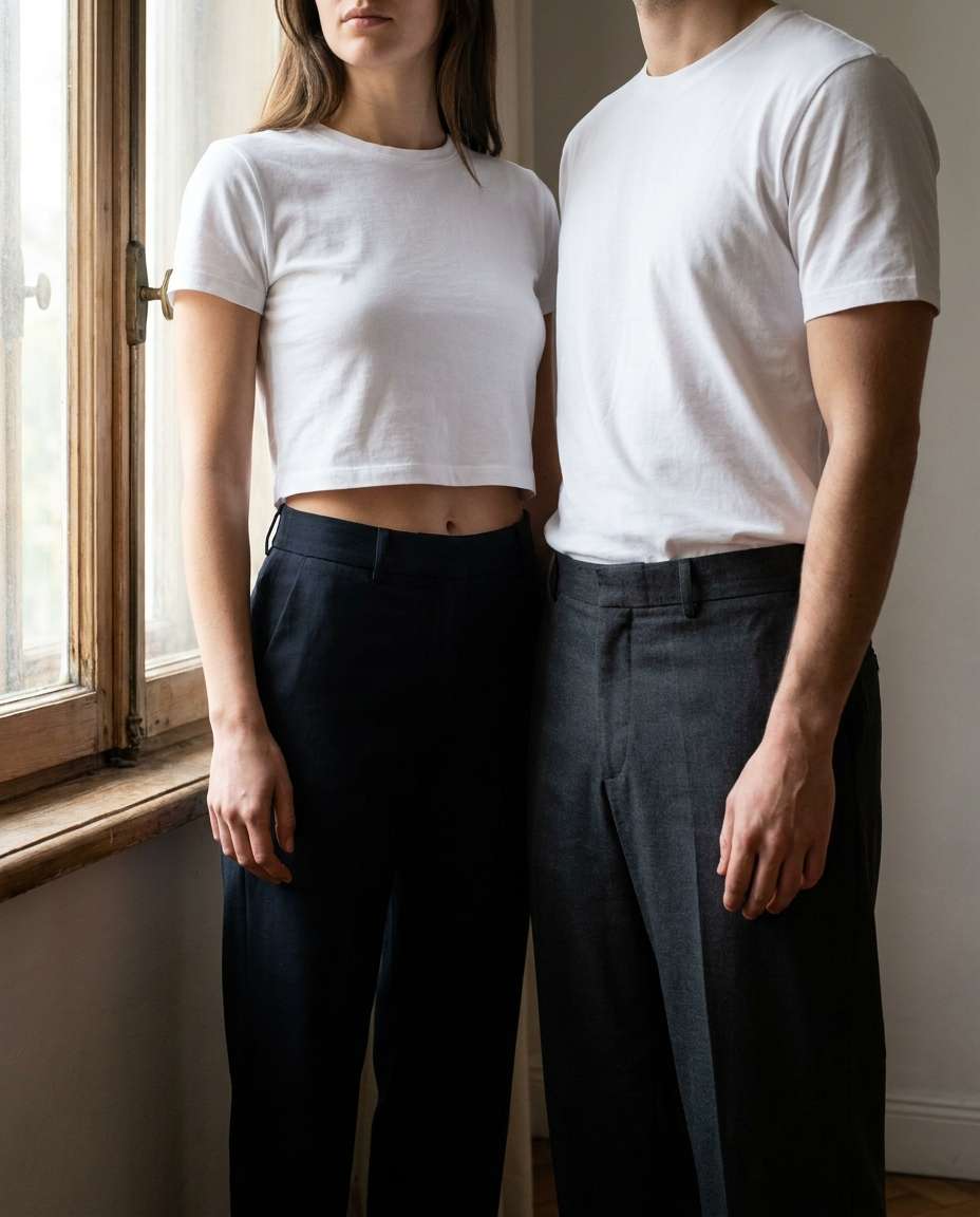 cropped tee balance photo