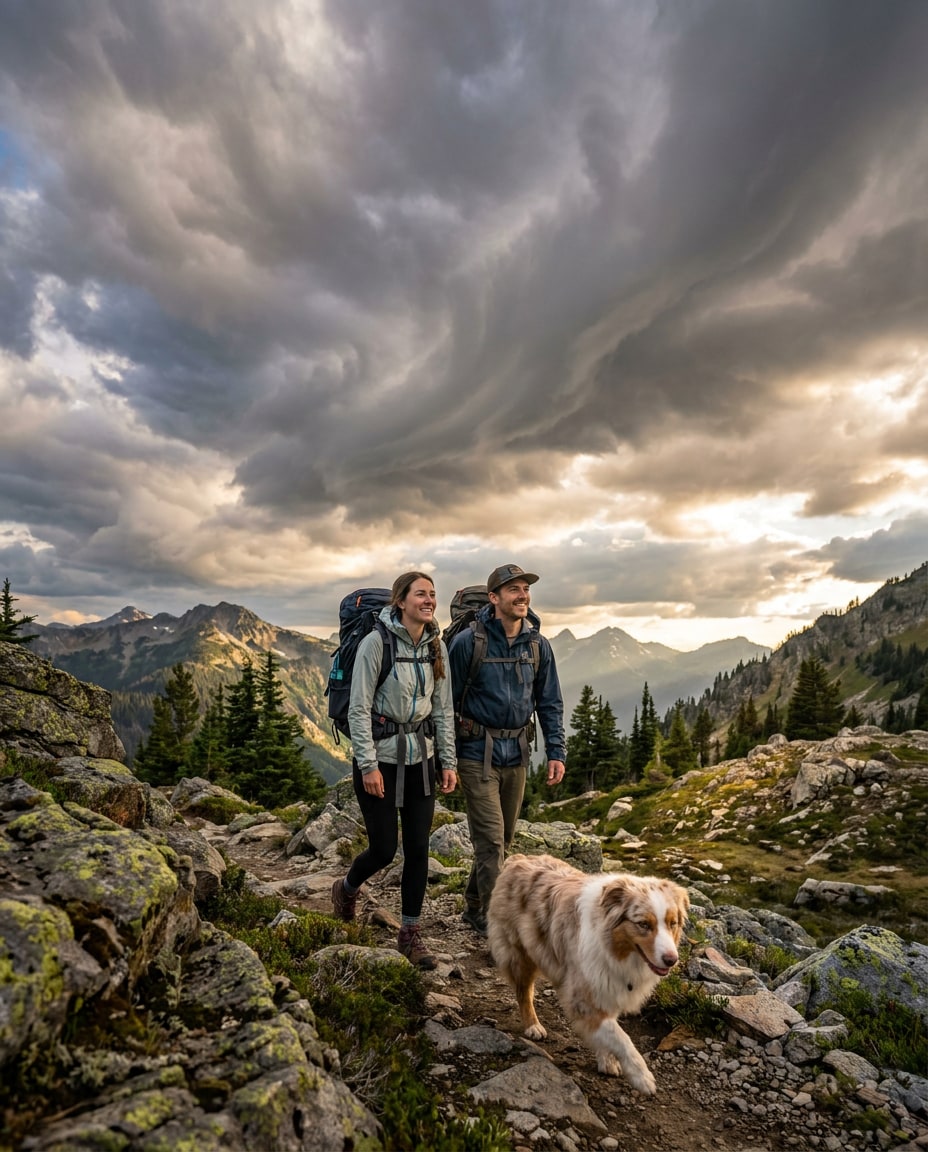 mountain trail hike photo