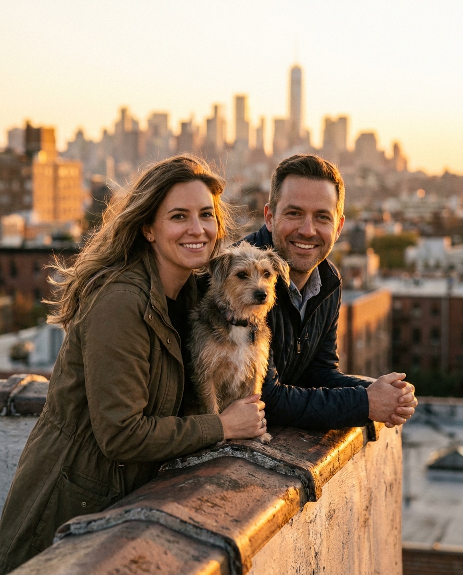 sunset rooftop chill photo