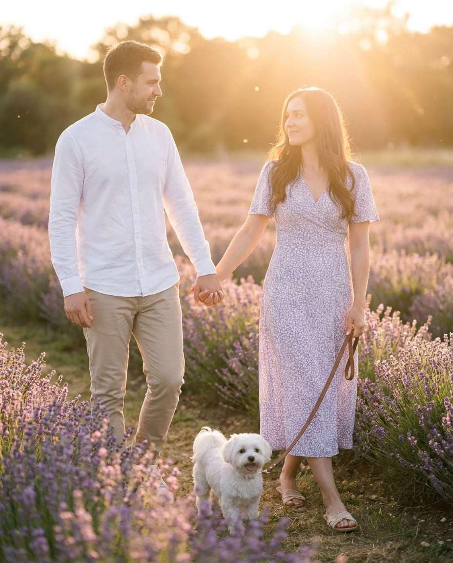 lavender field romance photo