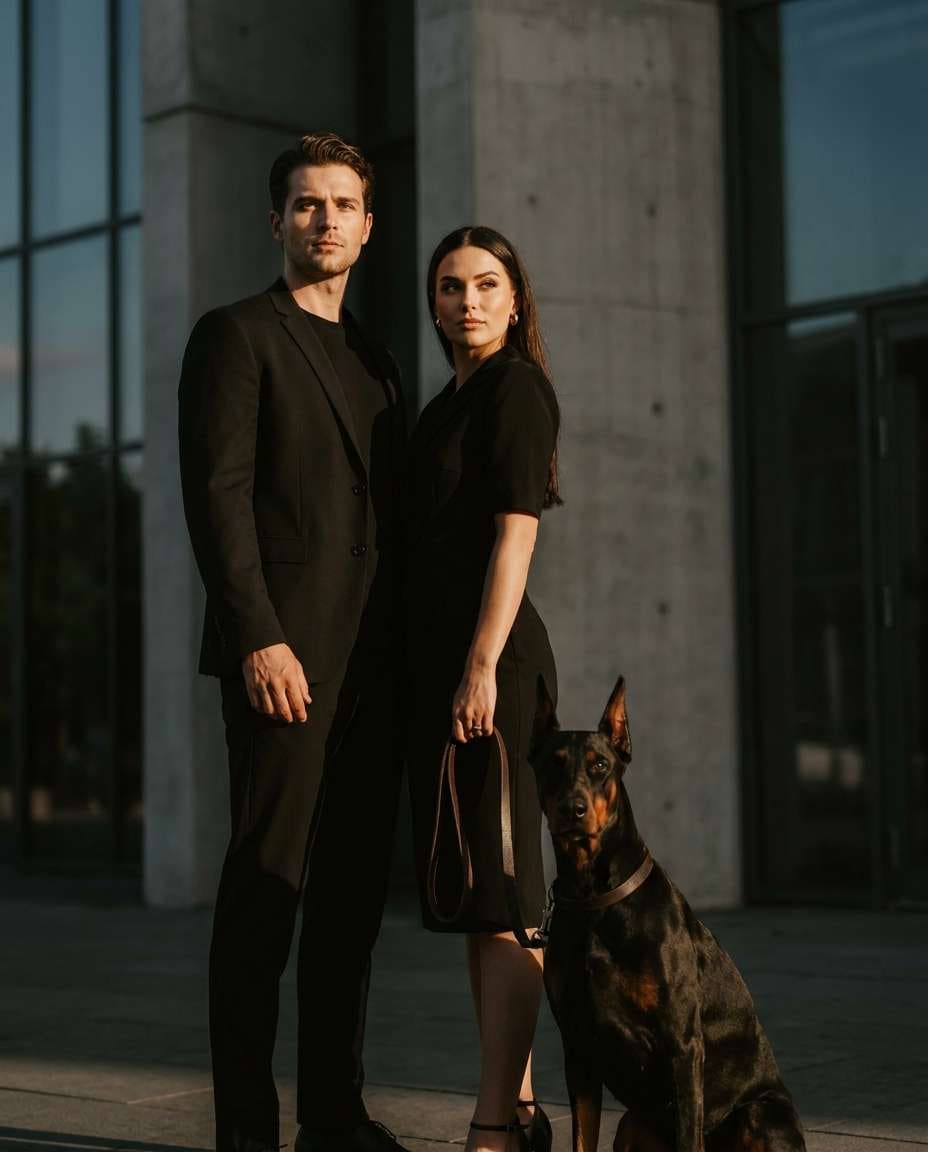black outfit editorial photo