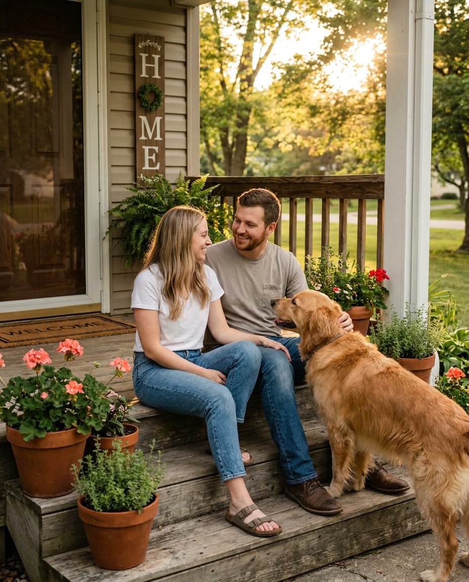 front porch welcome photo
