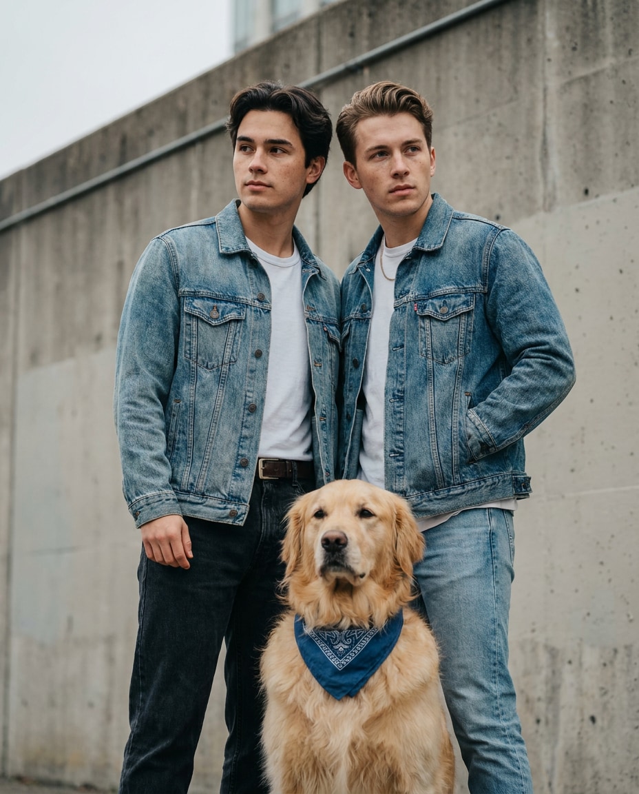 matching denim trend photo
