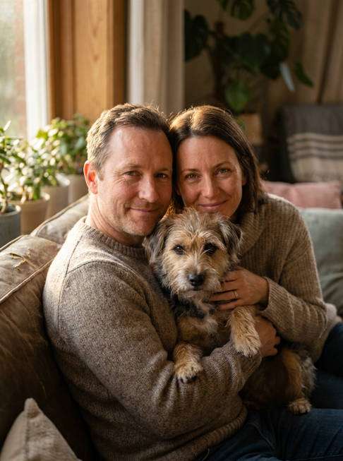Couple Dog Portrait photo