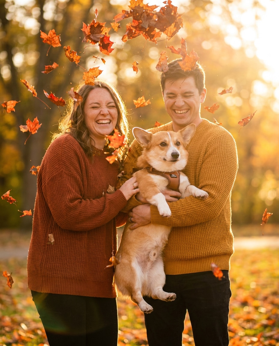 autumn leaf toss photo